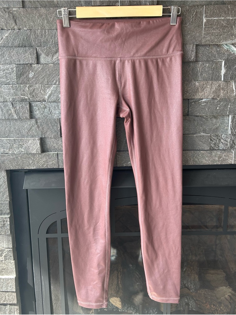 Athleta Elation Shimmer Leggings in Cinnamon Brown
